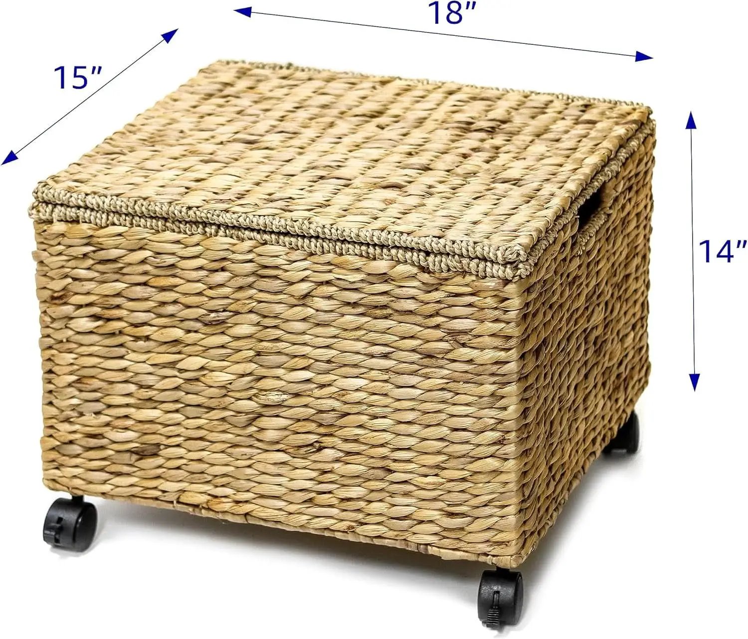 Wicker Rolling File Box Letter Size Natural For Office from PriceLows™