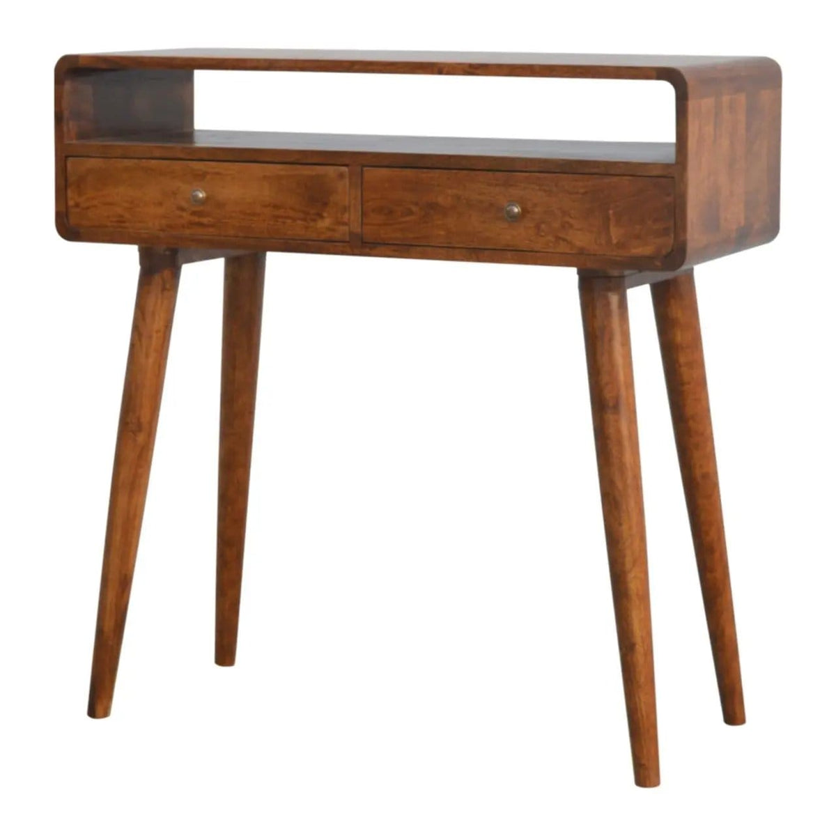 Curved Chestnut Console Table | 3 Pieces | Mango Wood | Living Room