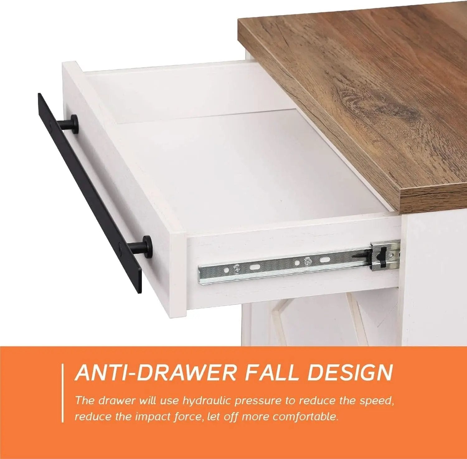 98.4 Inch Wide TV Stand Antique White For Living Room from PriceLows™