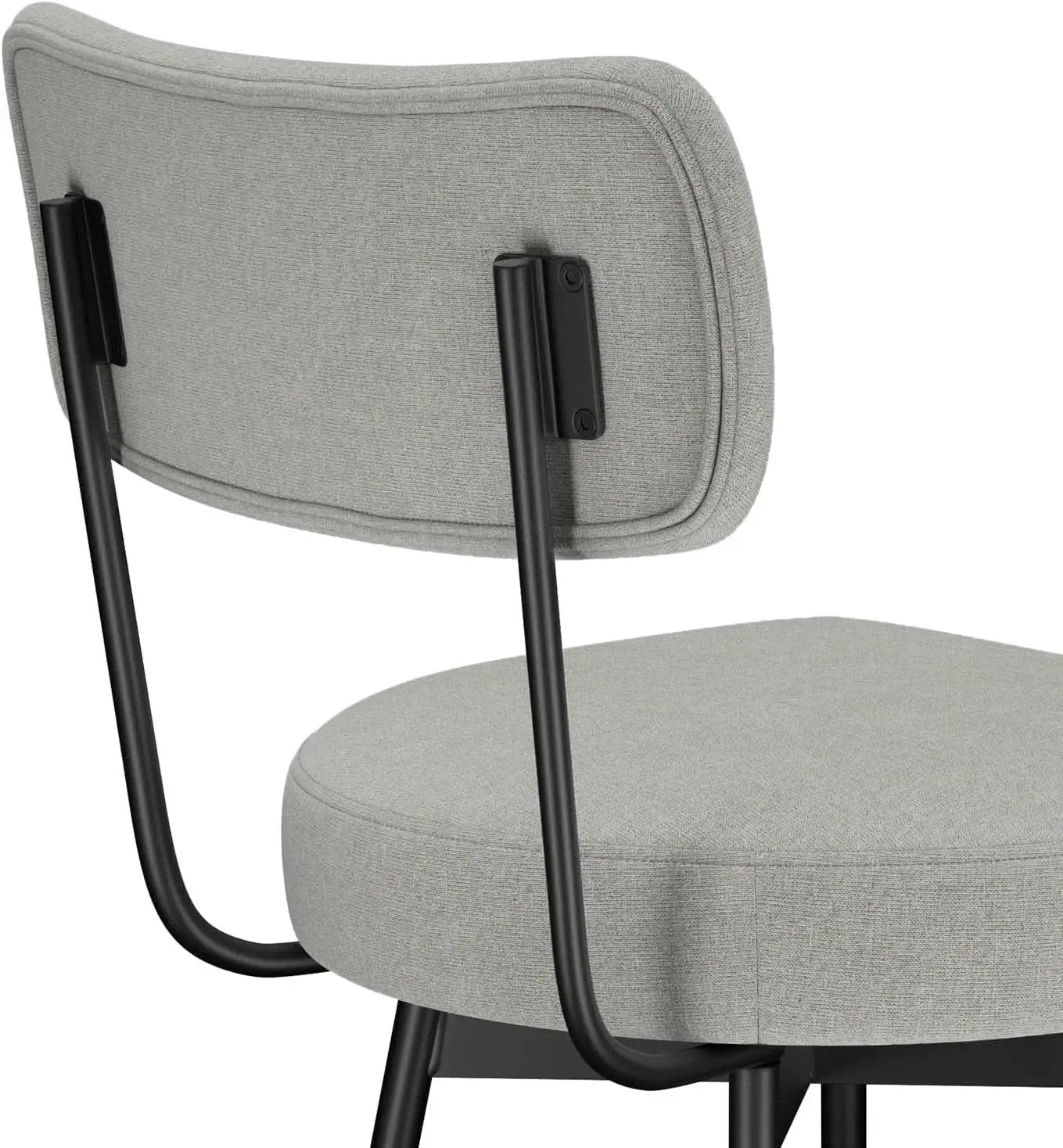 Giselle Swivel Bar Stools Set 2 29 Inch Upholstered Light Grey from PriceLows™