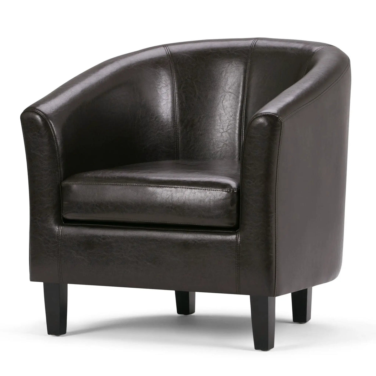 Austin Transitional Tub Chair | Curved Back | Top Stitching Detail | Kiln-Dried Wood Frame