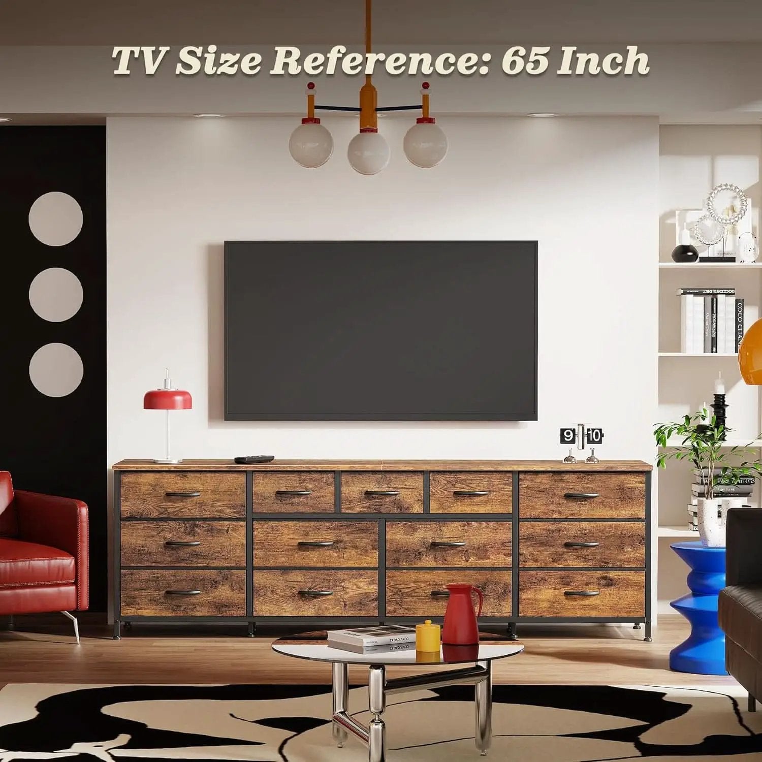 70 Inch Dresser TV Entertainment Center With Drawers from PriceLows™