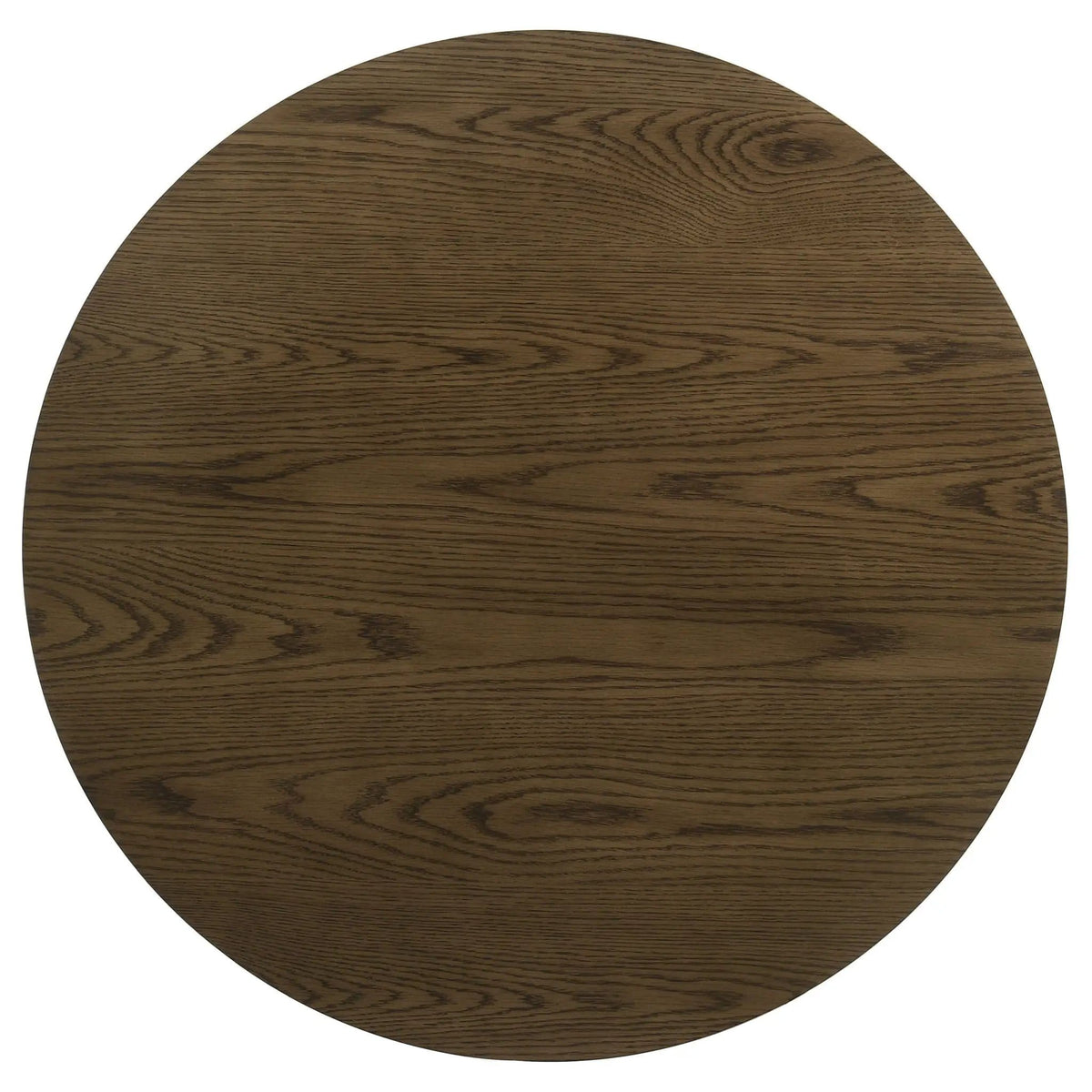 Kessler Round Sculptural Wood Coffee Table | 35.5 x 35.5 x 16.25 in | Rubberwood & Engineered Wood | Brown