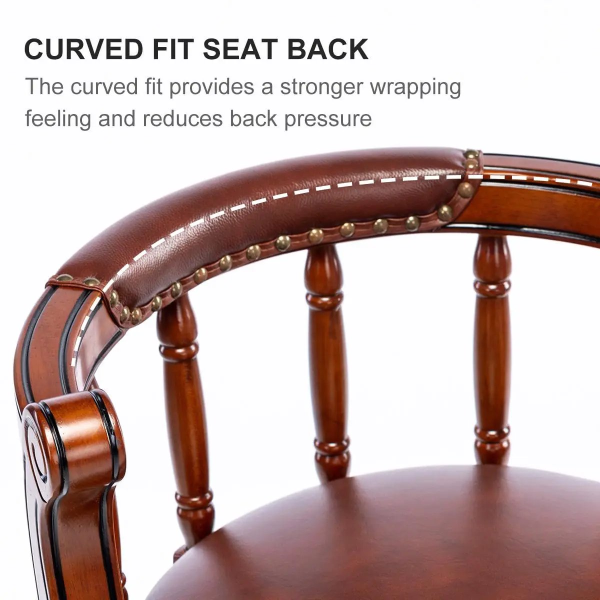 Swivel Bar Stool | Cow Top Upholstery | 360 Degree Swivel | Bar Height Chair With Back