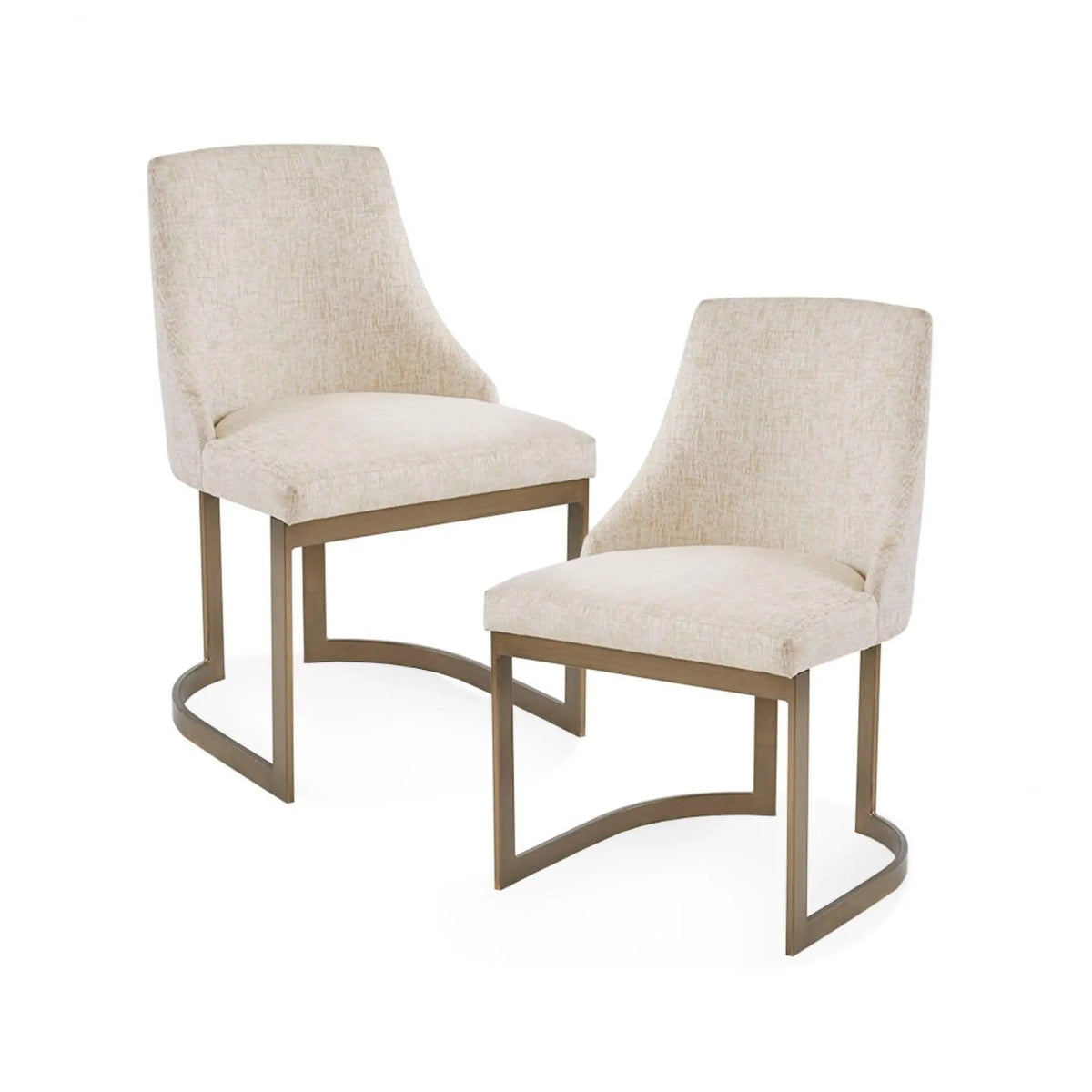 Contemporary Modern Accent Dining Chairs (Set of 2) | 2 Pieces | Metal | Dining Room