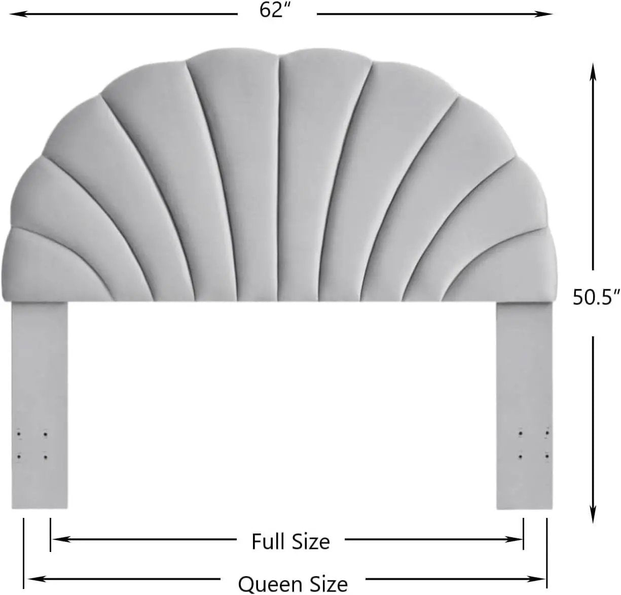 Crown Design Velvet Headboard for Elegant Bedroom Decor from PriceLows™