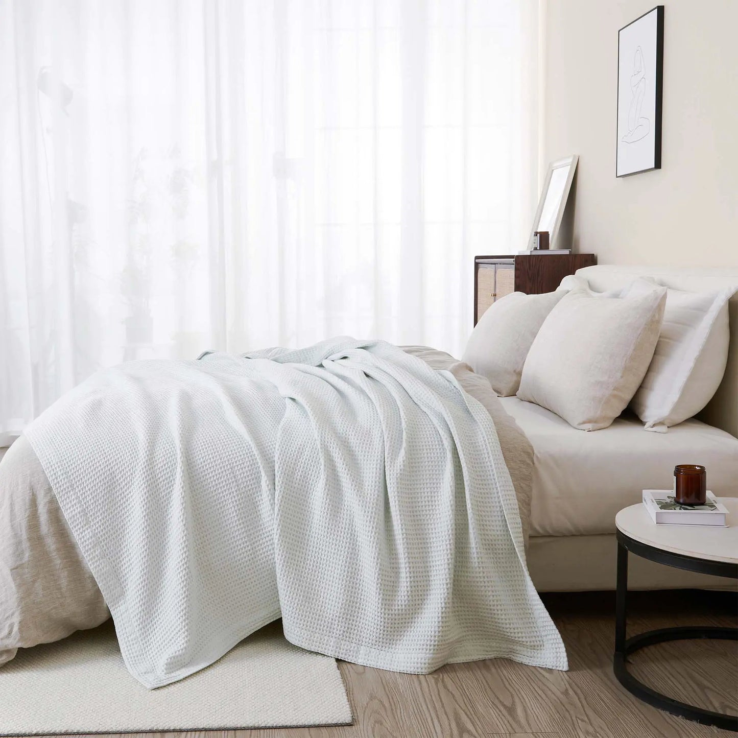 100% Cotton Waffle Weave Blanket - Mikala Collection from PriceLows™