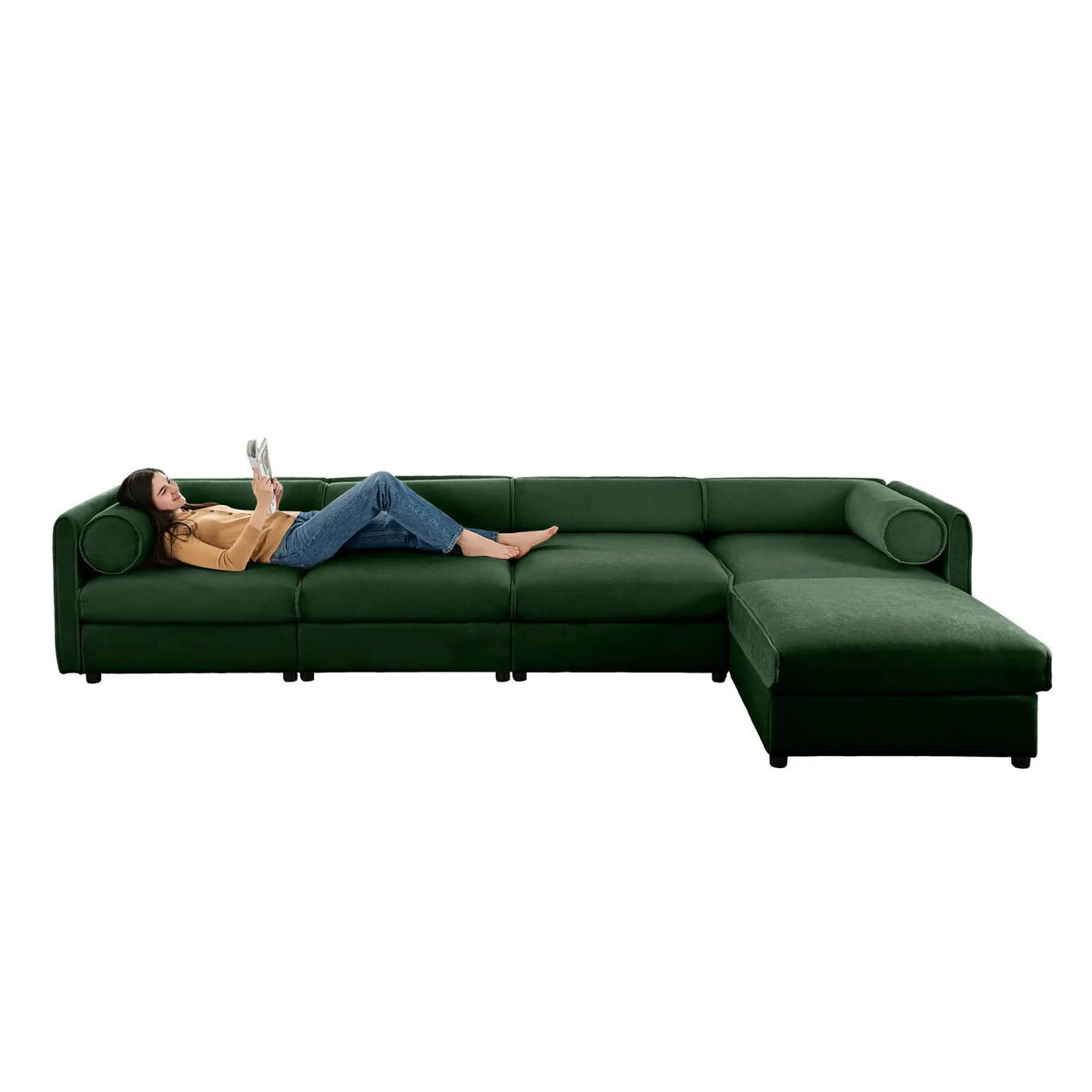 Contemporary Elegant Sofa With Storage And Ottoman 2 Piece Living Room Set | 2 Piece Living Room Set | Living Room Furniture | Living Room
