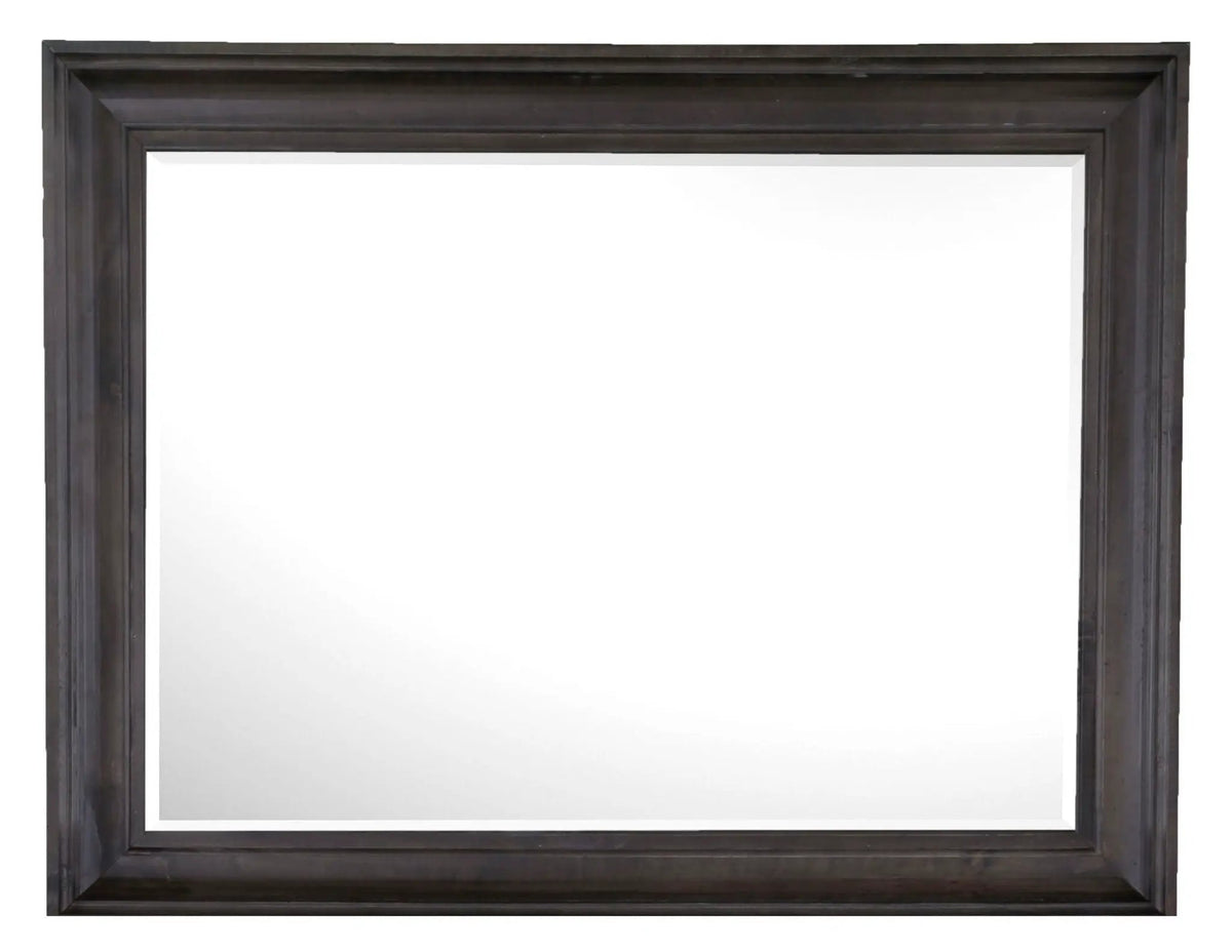 Calistoga Mirror | Weathered Charcoal | Pine Veneer And Solids | 5mm Clear Glass