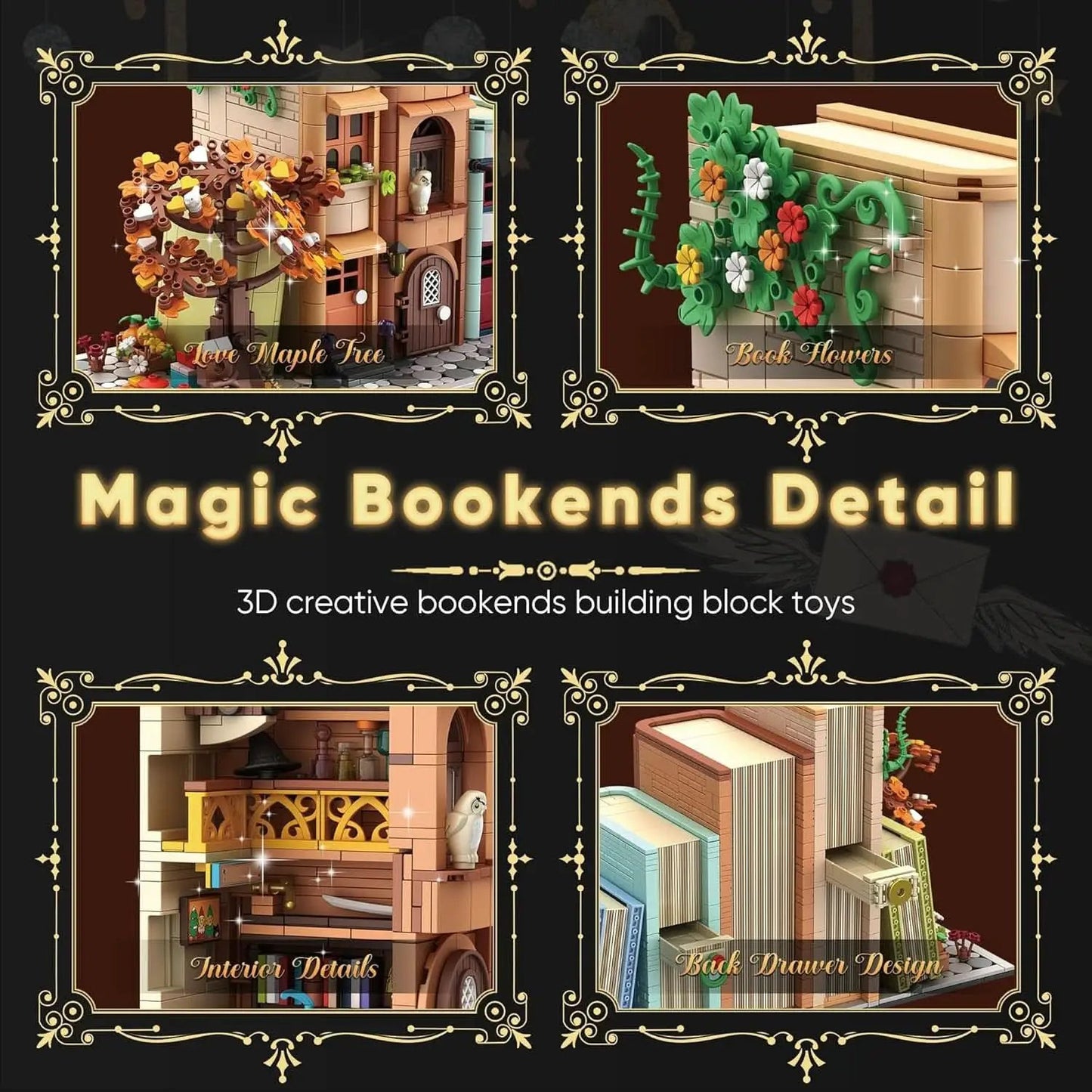Bookend Magic House Building Kit 1488Pcs Organizer from PriceLows™