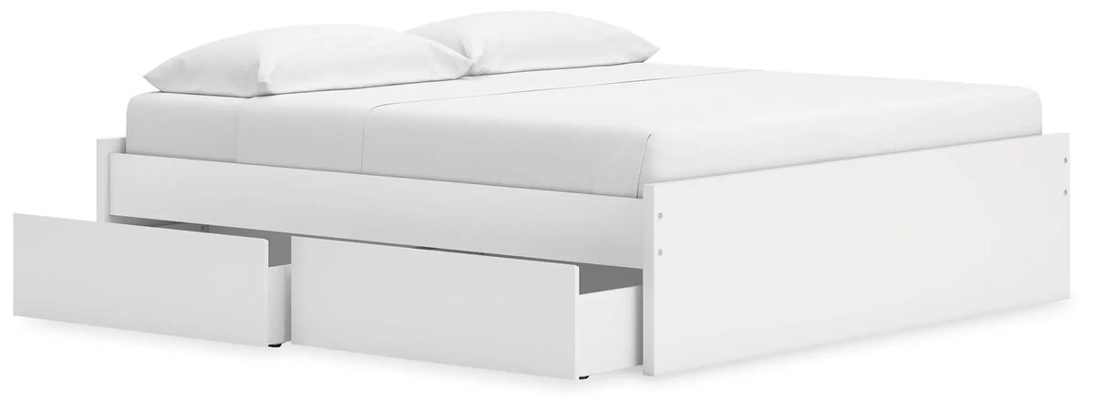Platform Bed | Four Storage Drawers | Clean Minimal Design