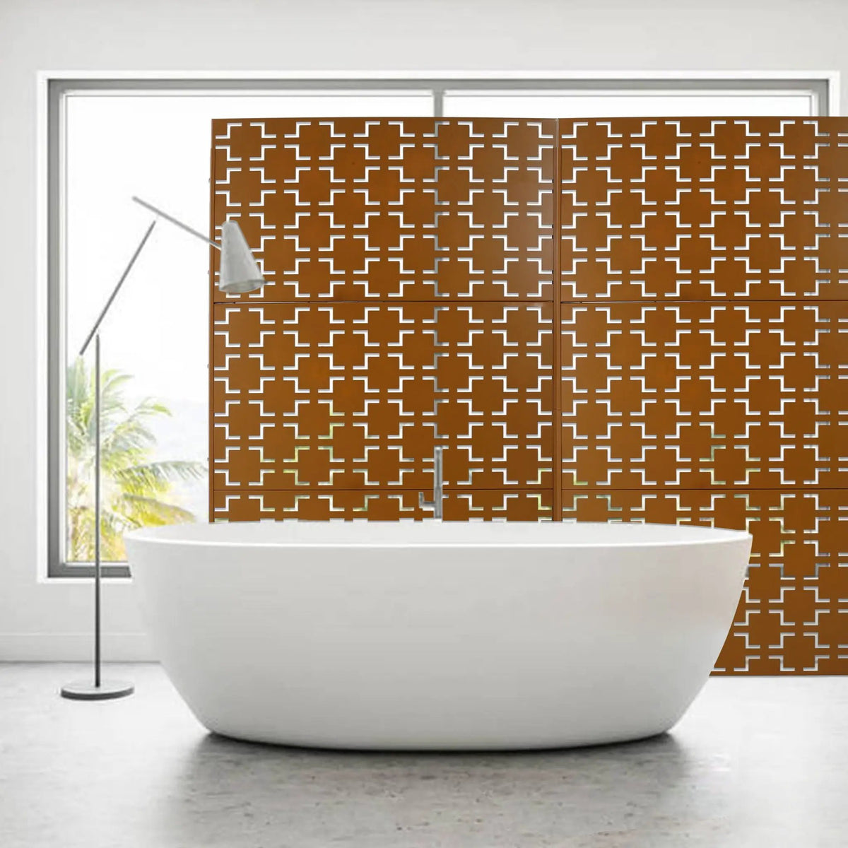 Metal Privacy Screen | Freestanding Divider | Rust Resistant