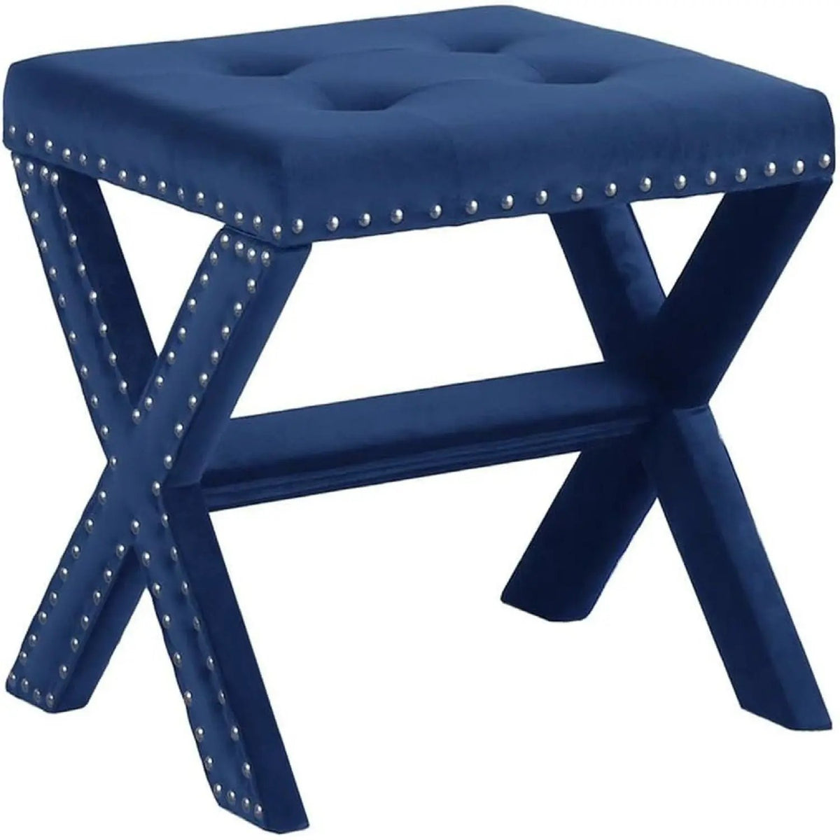 Upholstered Accent Bench | Nailhead Trim | Tufted Seat Cushion