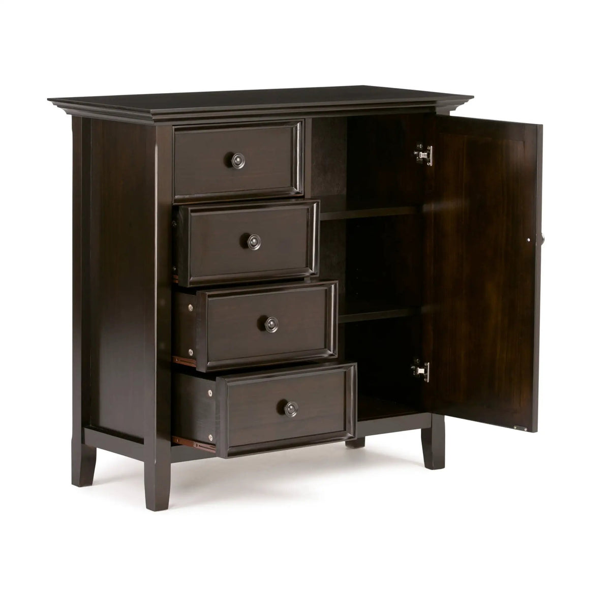 Amherst Storage Cabinet | Medium Handcrafted Solid Wood | NC Lacquer Finish | Multipurpose Storage