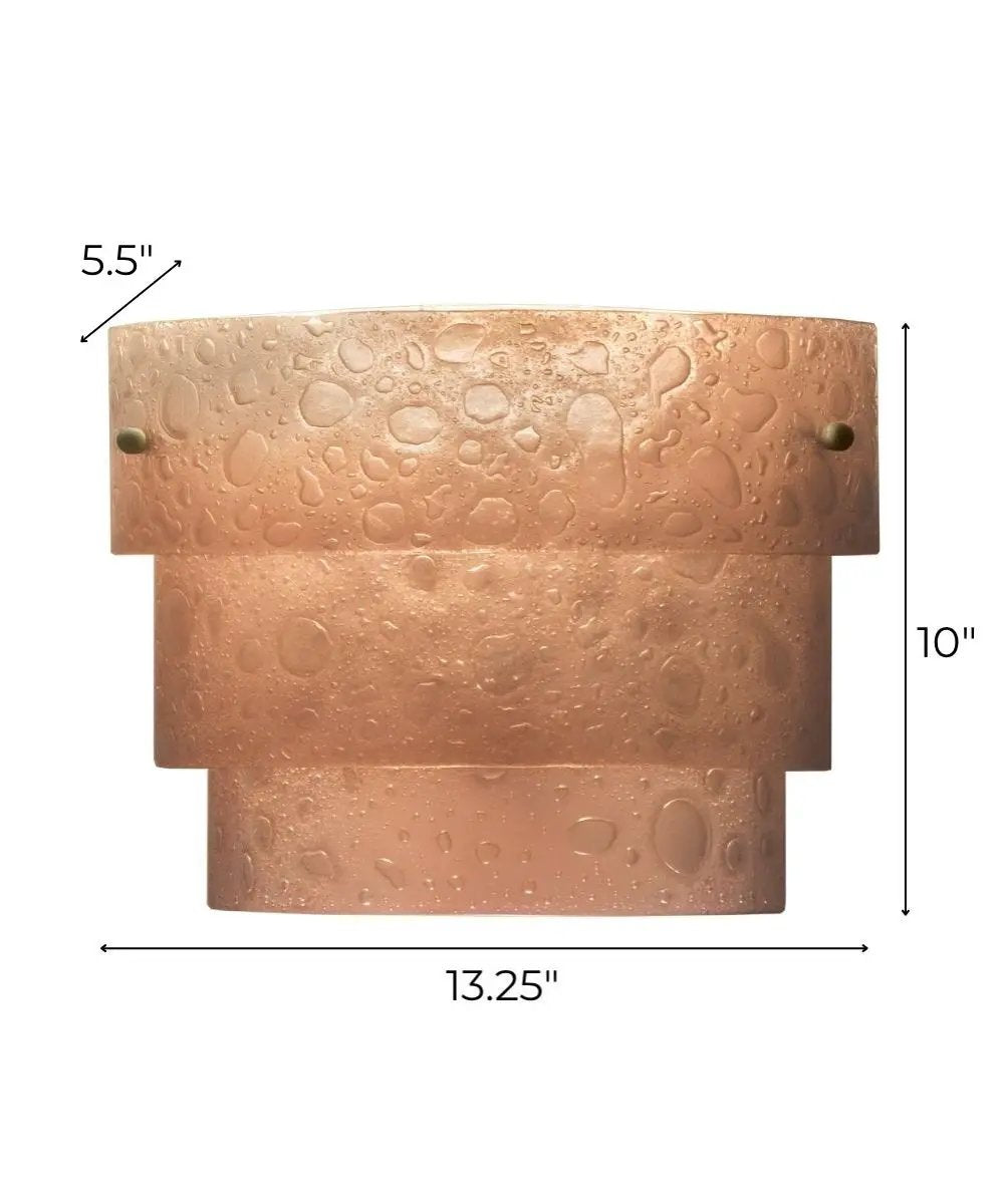 Wall Sconce | 13 Inch Wide | 1 Light | Bronze Bubble Glass