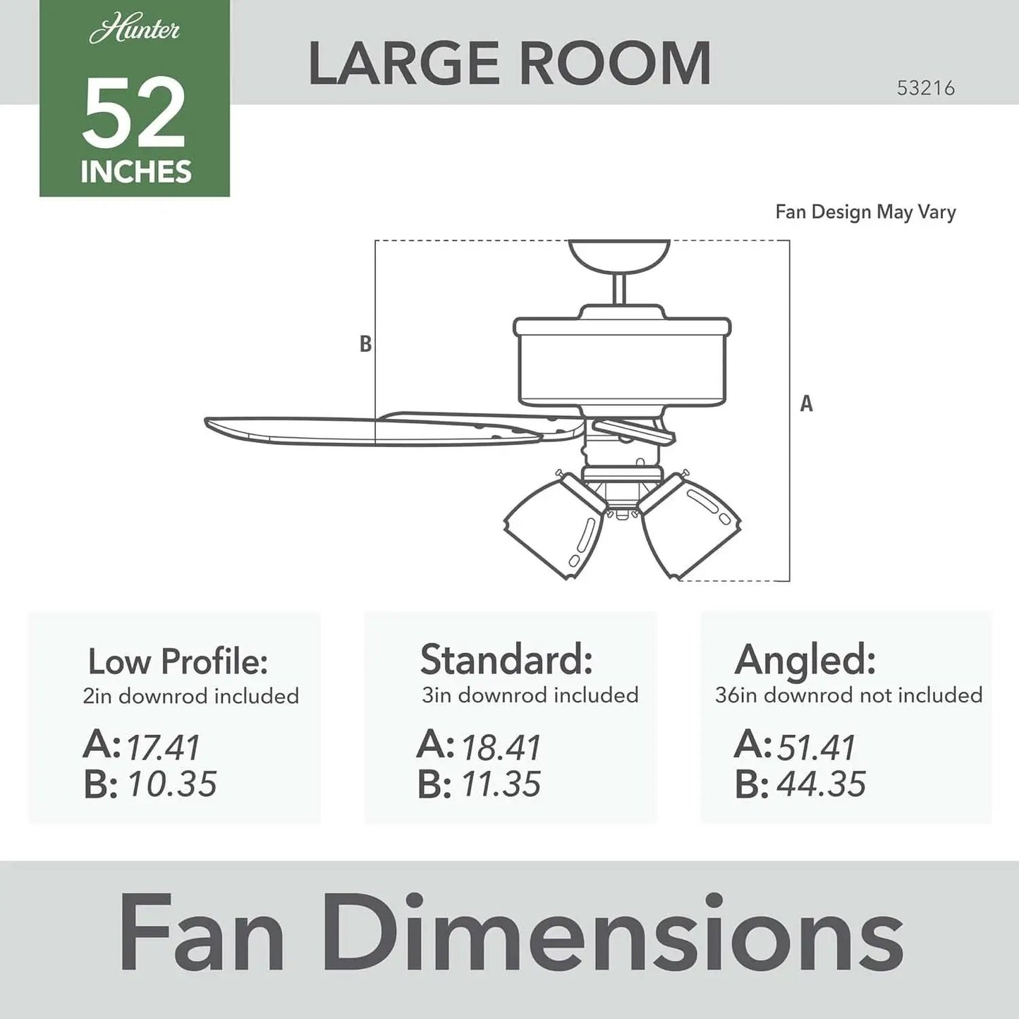 52 Inch Indoor Ceiling Fan With LED Lighting Brushed Nickel from PriceLows™