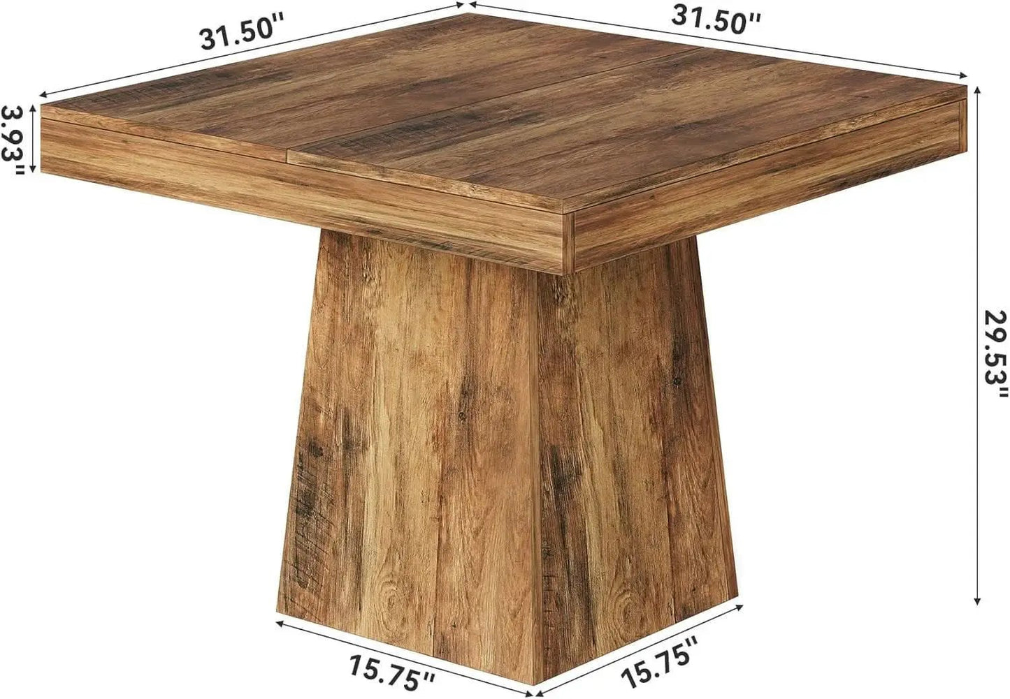 Walnut 31 5 Inch Farmhouse Dining Table For Small Spaces from PriceLows™