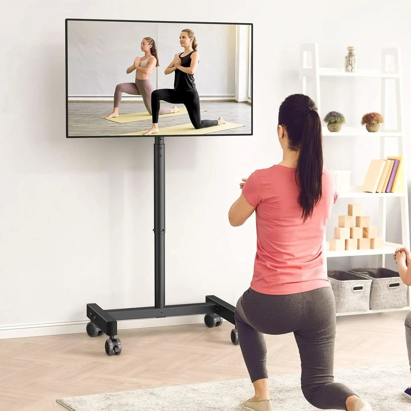 Adjustable Rolling TV Cart For 13 To 50 Inch TVs Tilt from PriceLows™