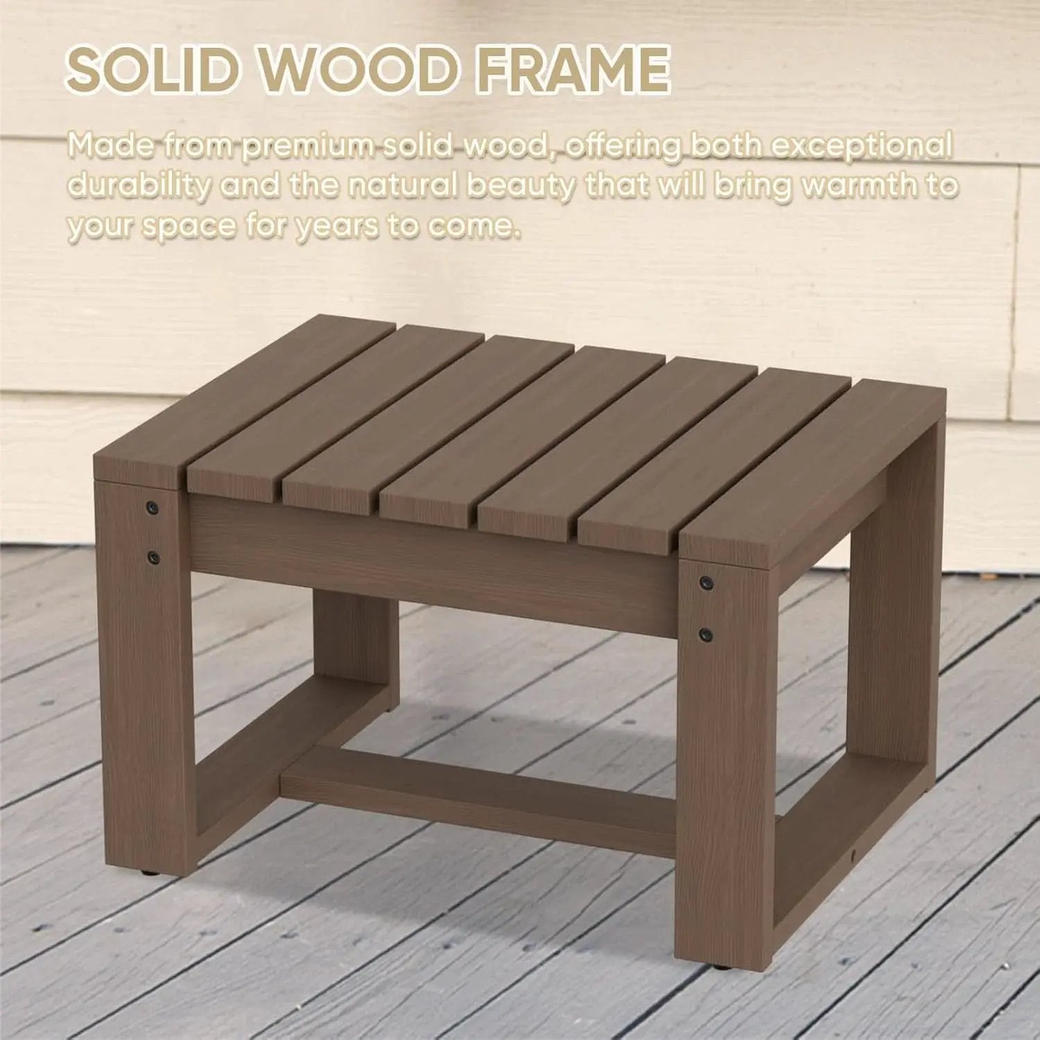 Natural Cedar Outdoor Ottomans With Removable Cushions from PriceLows™