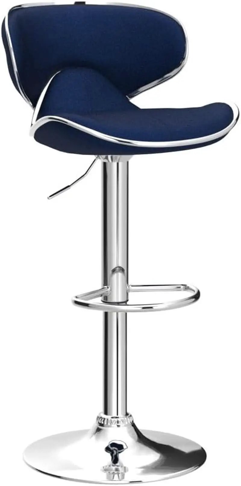 Blue Velvet Upholstered Adjustable Swivel Barstool Set Of 2 from PriceLows™