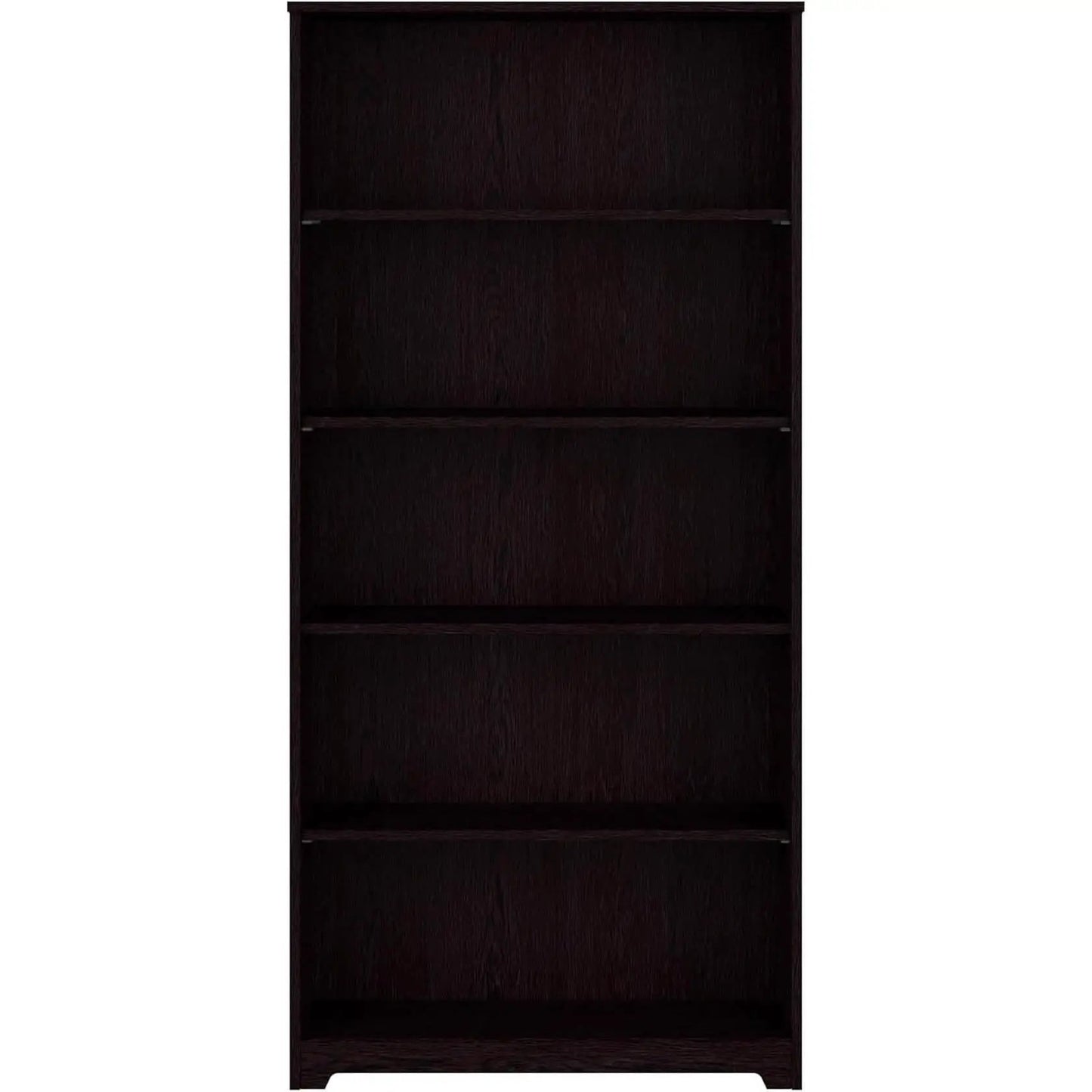 Tall Five Shelf Bookcase Espresso Oak For Living Room from PriceLows™
