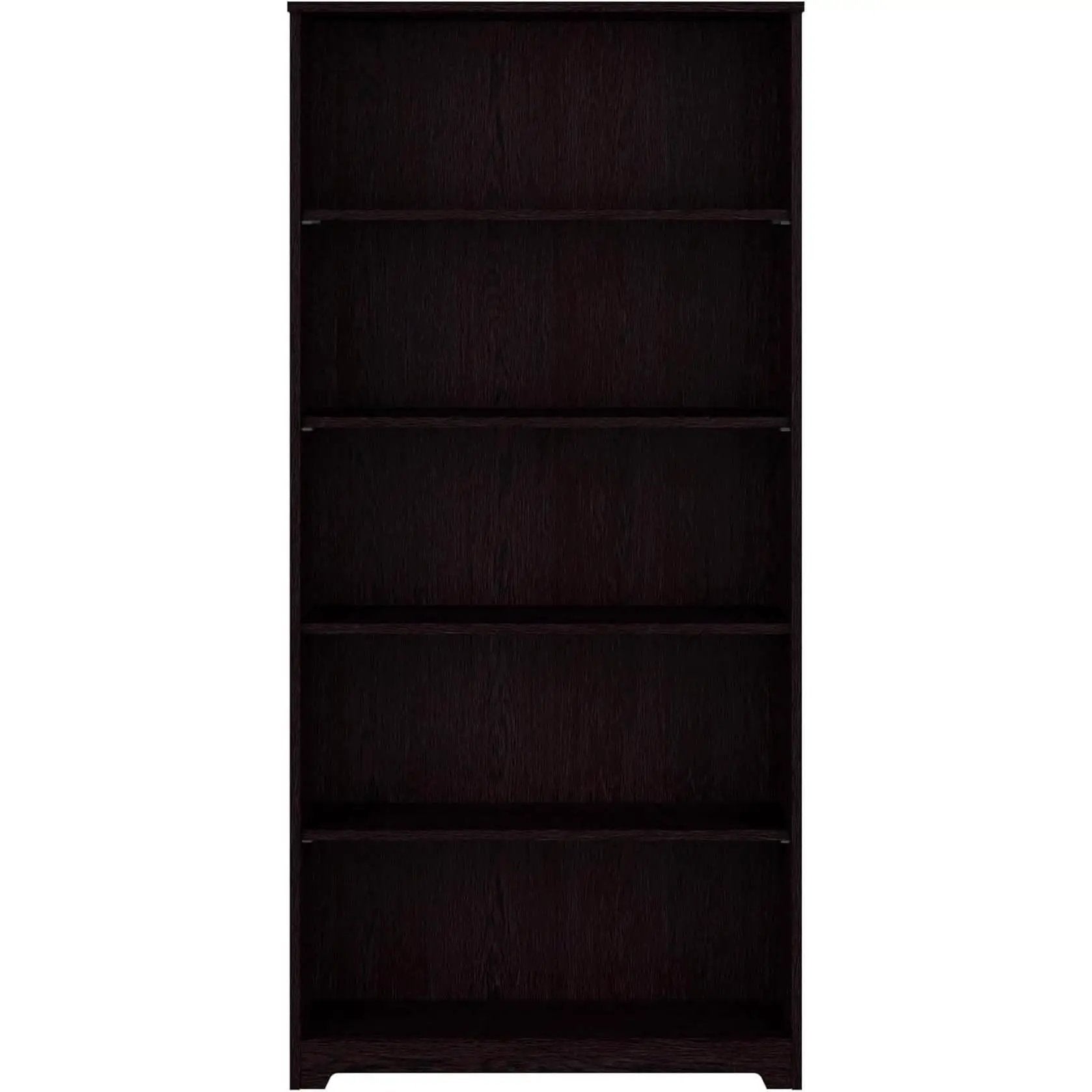 Tall Five Shelf Bookcase Espresso Oak For Living Room from PriceLows™