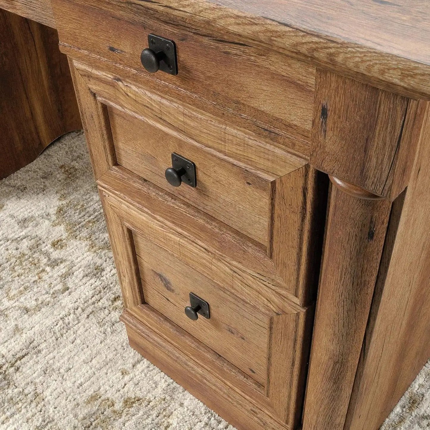 Palladia Executive Desk 65 Inch Vintage Oak Surface from PriceLows™