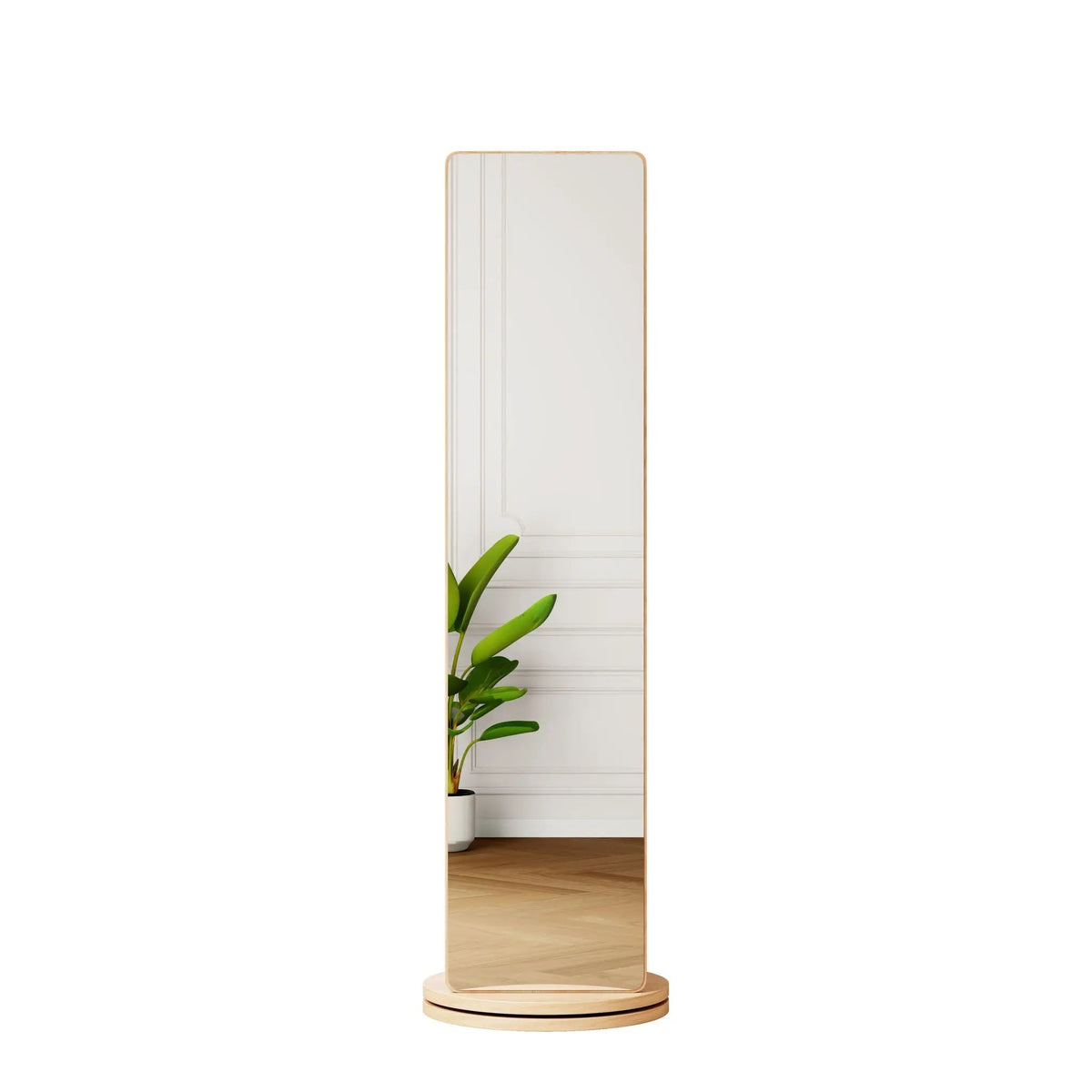 Full Length Mirror | 360 Rotation Design | Solid Wood Rack