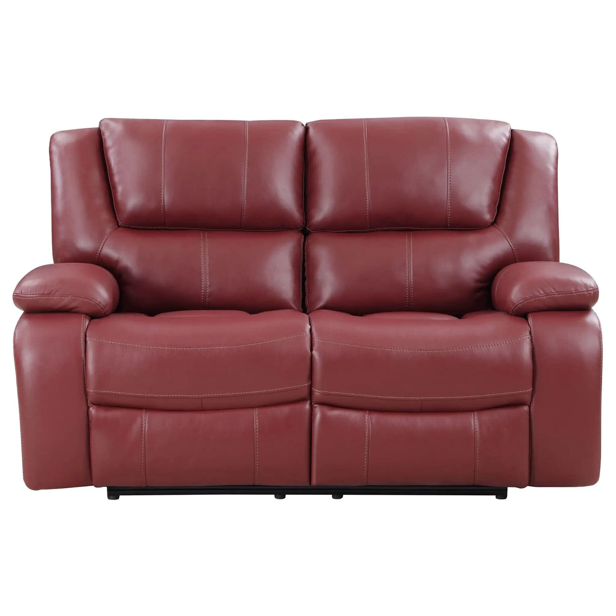 Camila Upholstered Motion Reclining Loveseat | 61.75 x 38.25 x 38 in | Metal & Plywood | Red