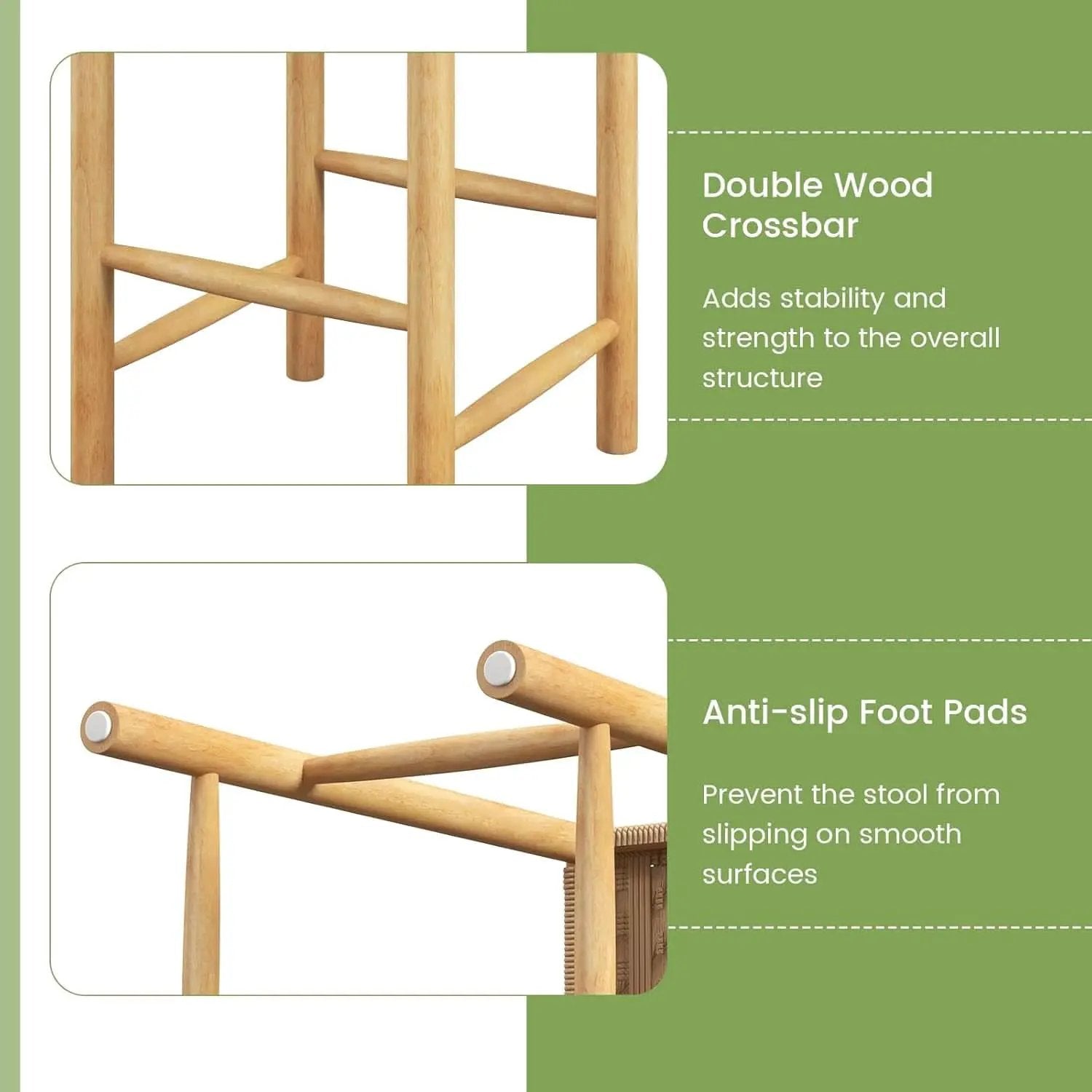 26 Inch Counter Height Wood Bar Stools Set of Two from PriceLows™