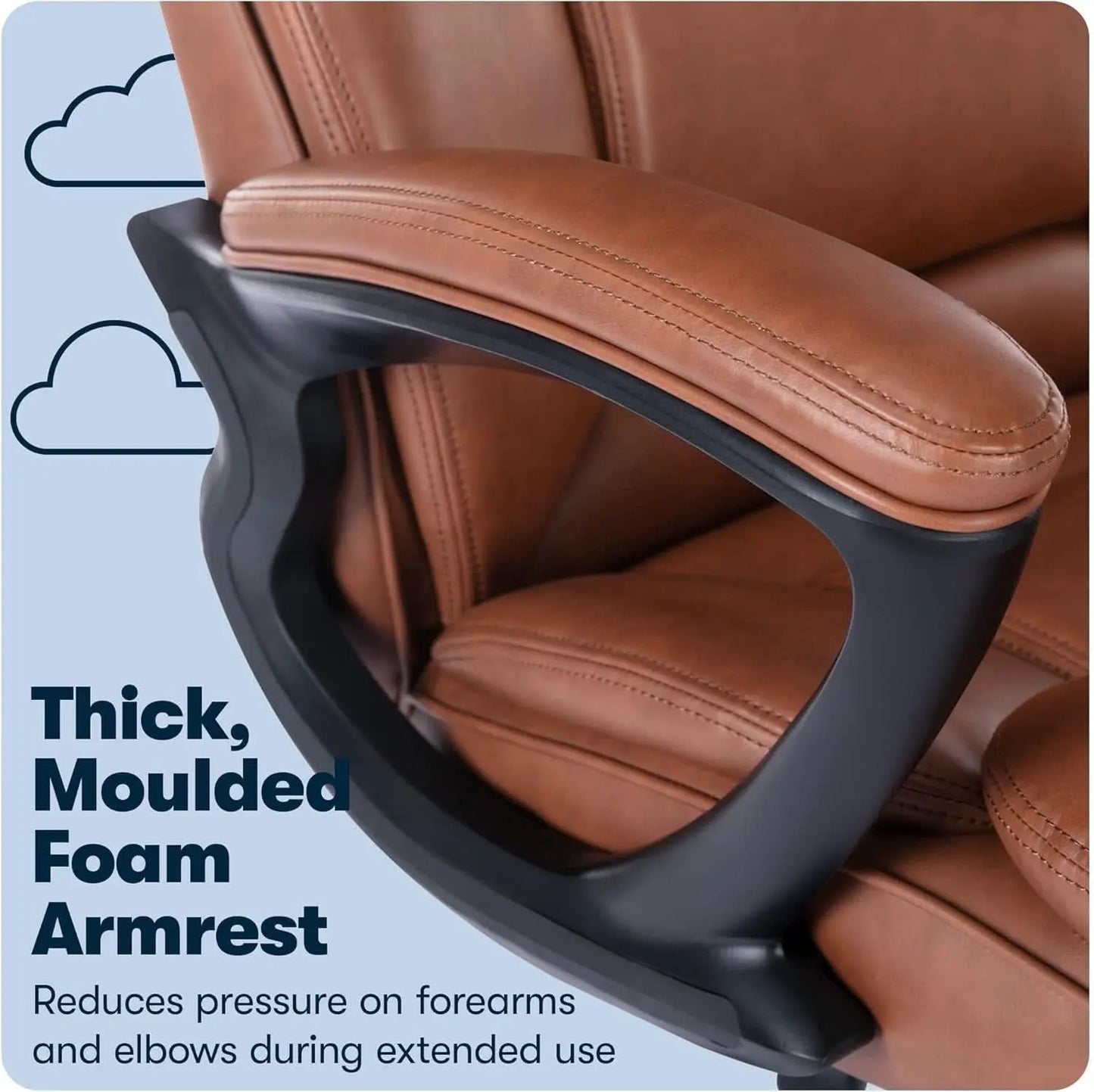 Fairbanks Big And Tall High Back Cognac Office Chair from PriceLows™