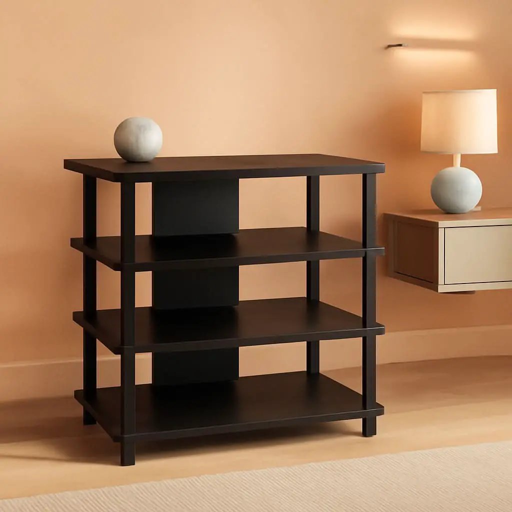 Turn-N-Tube 4-Tier Petite TV Stand Blackwood Easy Assembly from PriceLows™