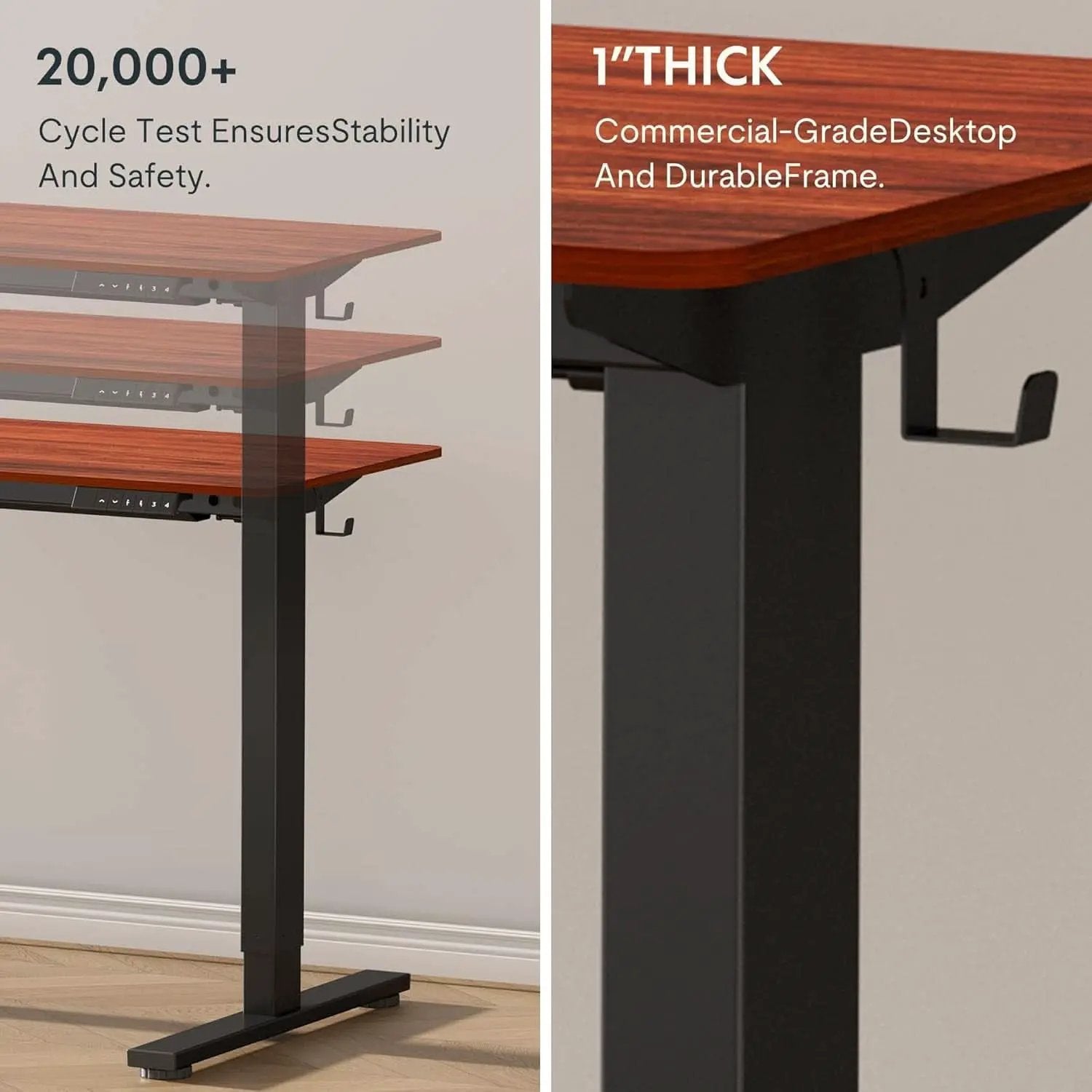 Electric Height Adjustable Standing Desk 48x24 Home Office from PriceLows™