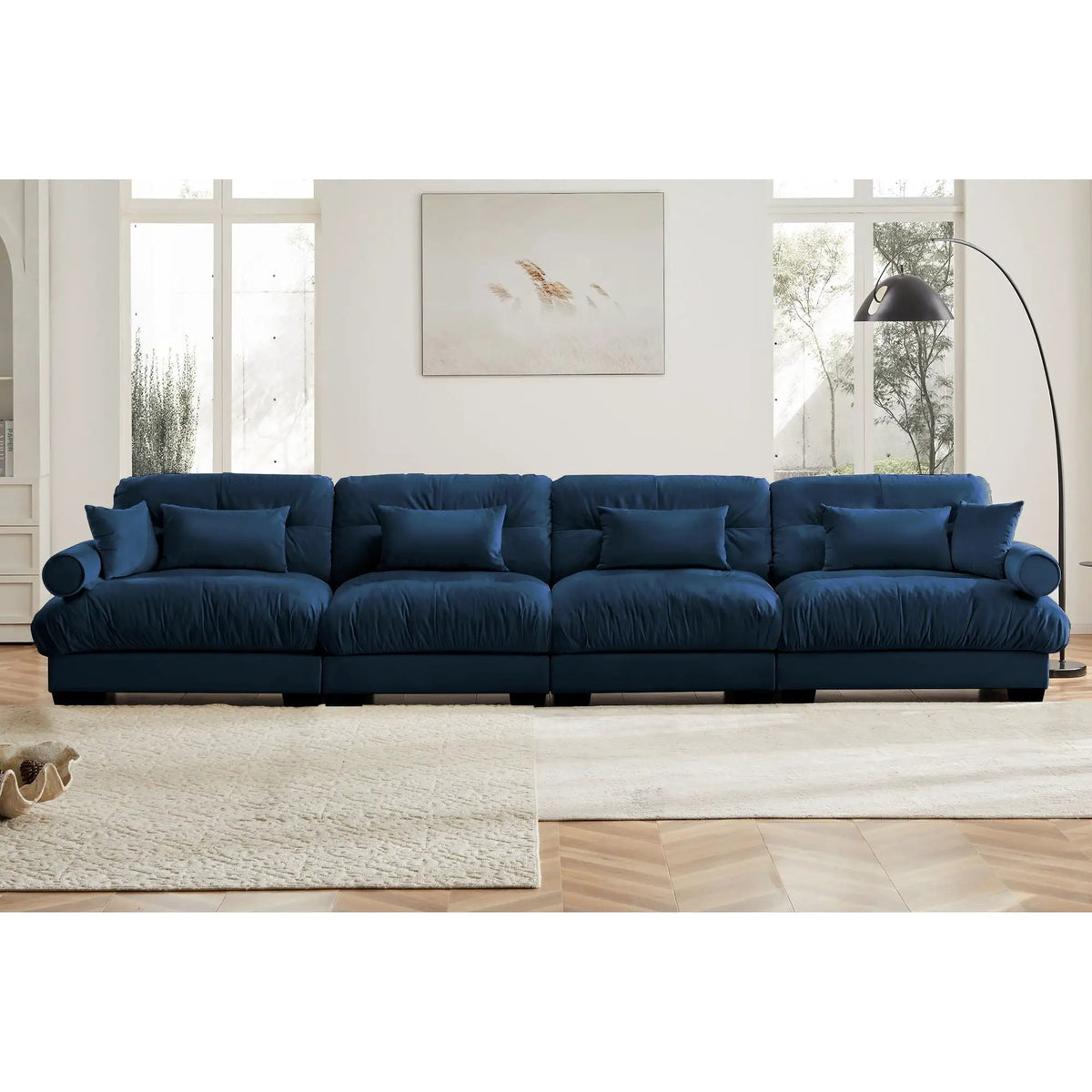 Sectional Sofa | Deep Seat Convertible | Modular Vintage | Oversized