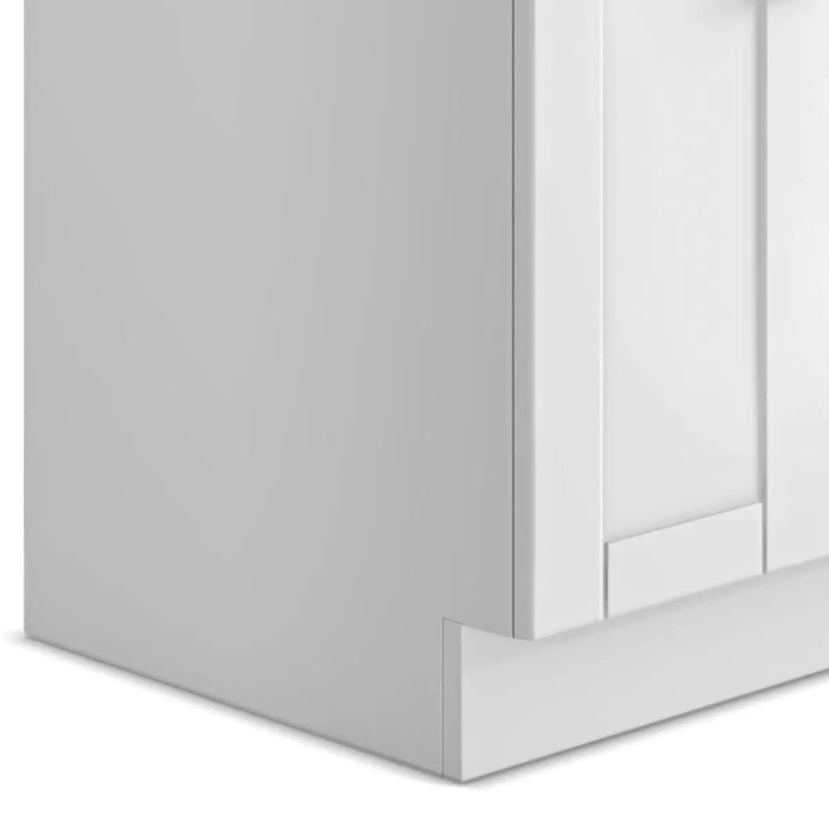Shaker Modern Wide, Laundry Cabinet With Faucet And Stainless Steel Sink Vanity | 2 Pieces | Stainless Steel | Bathroom