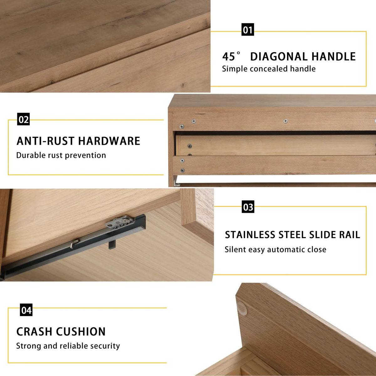 Floating Bathroom Cabinet | Soft Close Drawers | Scratch Resistant Melamine