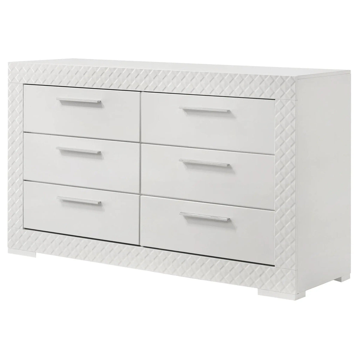 Ives 6-drawer Dresser Cabinet White High Gloss | 63 x 18 x 36.5 in | 6-Drawer | Bedroom