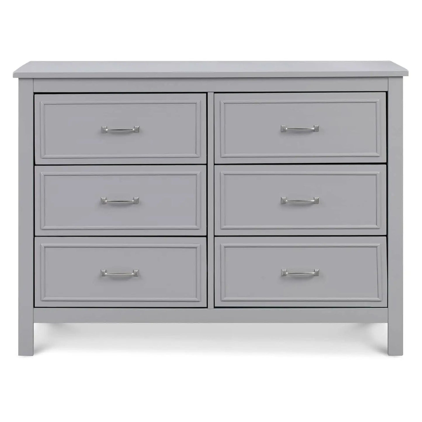 Charlie 6 Drawer Double Dresser Grey For Nursery And Kids Bedroom Storage from PriceLows™