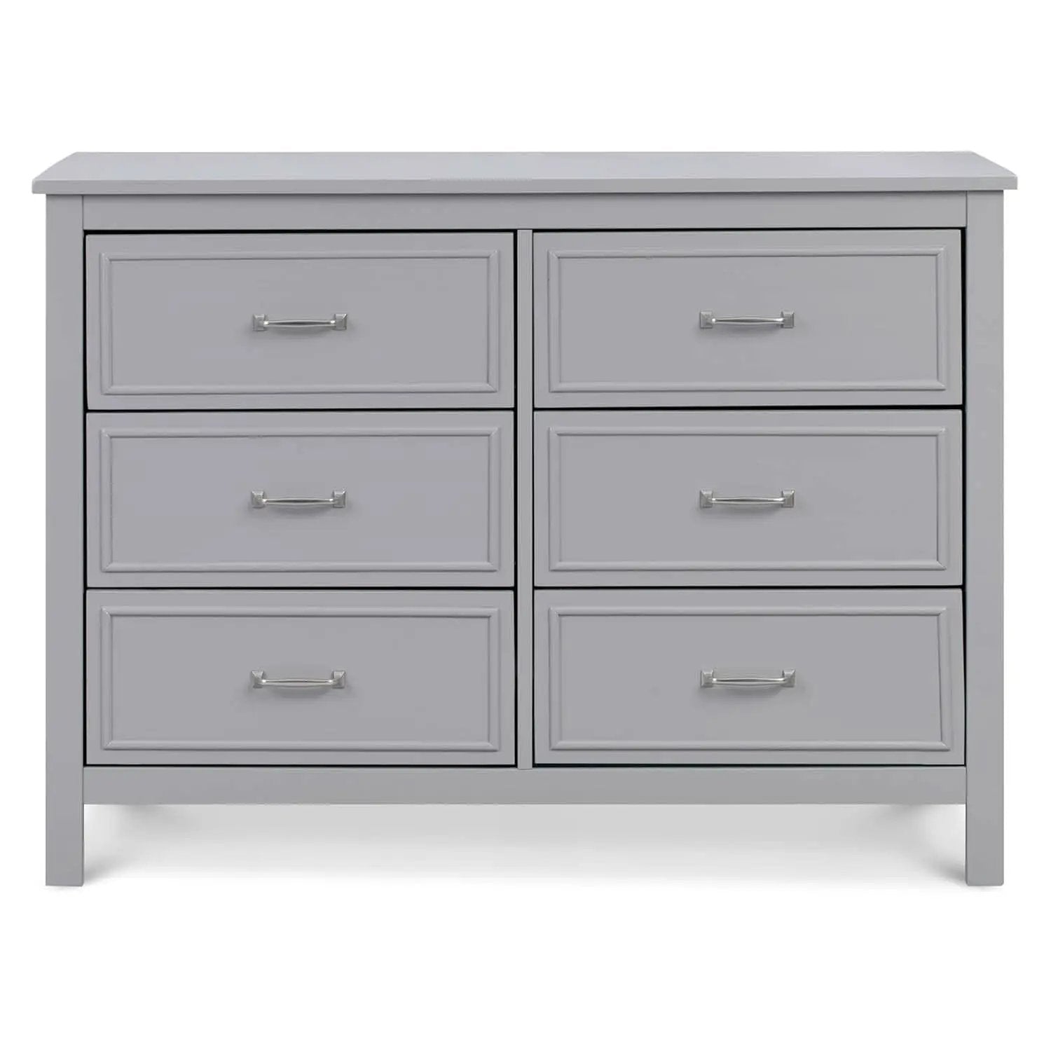 Charlie 6 Drawer Double Dresser Grey For Nursery And Kids Bedroom Storage from PriceLows™