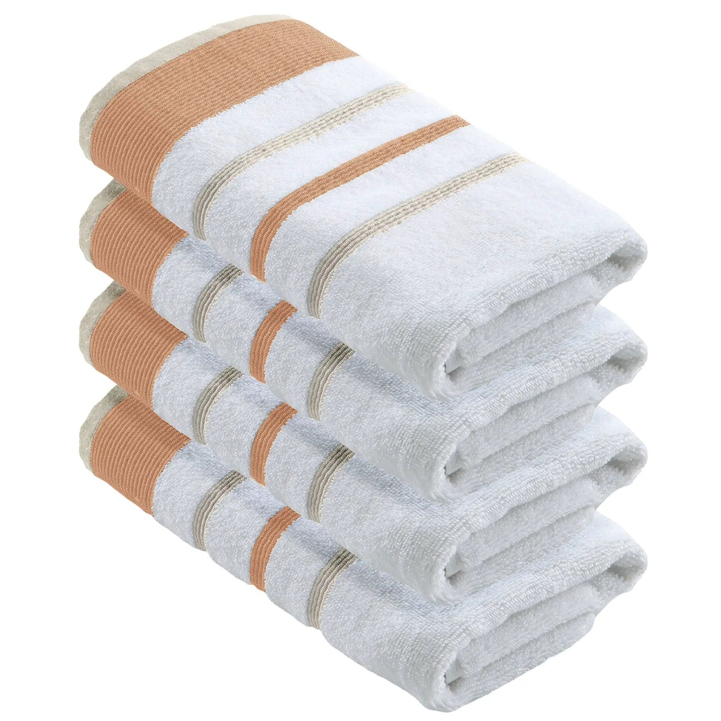 Decorative Cotton Stripe Bath Towel Set - Noelle Collection from PriceLows™