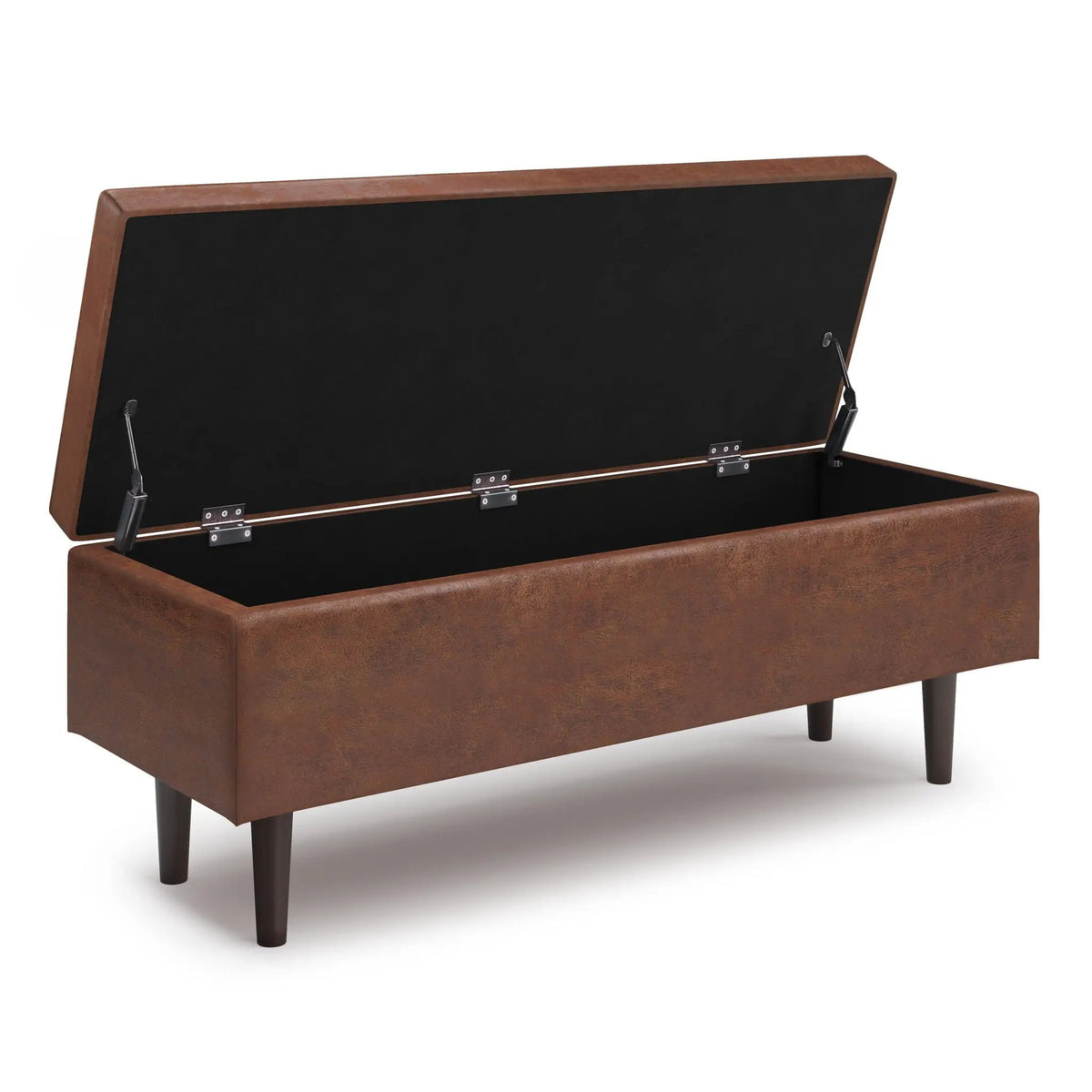 Shay Large Square Storage Ottoman | Coffee Table Design | Hydraulic Lift-Up Lid | Mid-Century Style