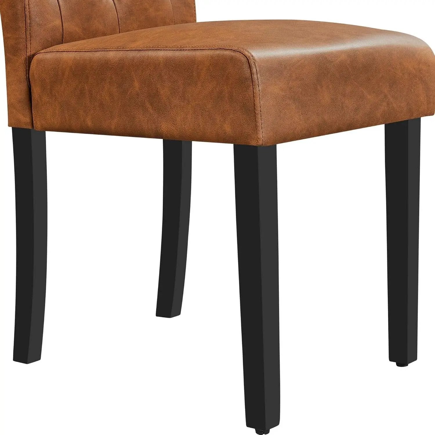 High Back Dining Chairs Set of 2 Retro Brown Parsons from PriceLows™