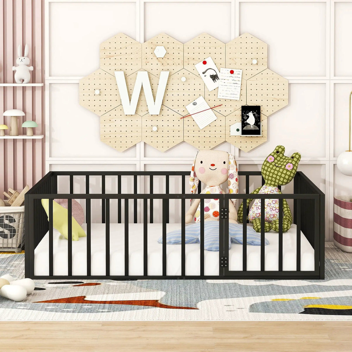 Metal Floor Bed Frame | Raised Fence Gate | Low Platform Design