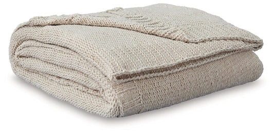 Anawood Knit Throw Blanket | Neutral Hue | Textural Knit Construction | 50 x 60 Inch