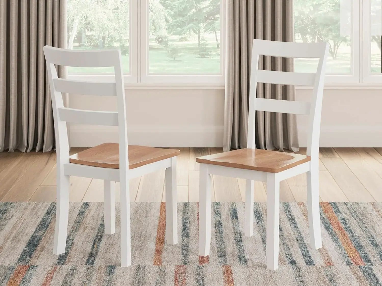 Gesthaven Solid Wood Frame Dining Chair Set White Natural from PriceLows™