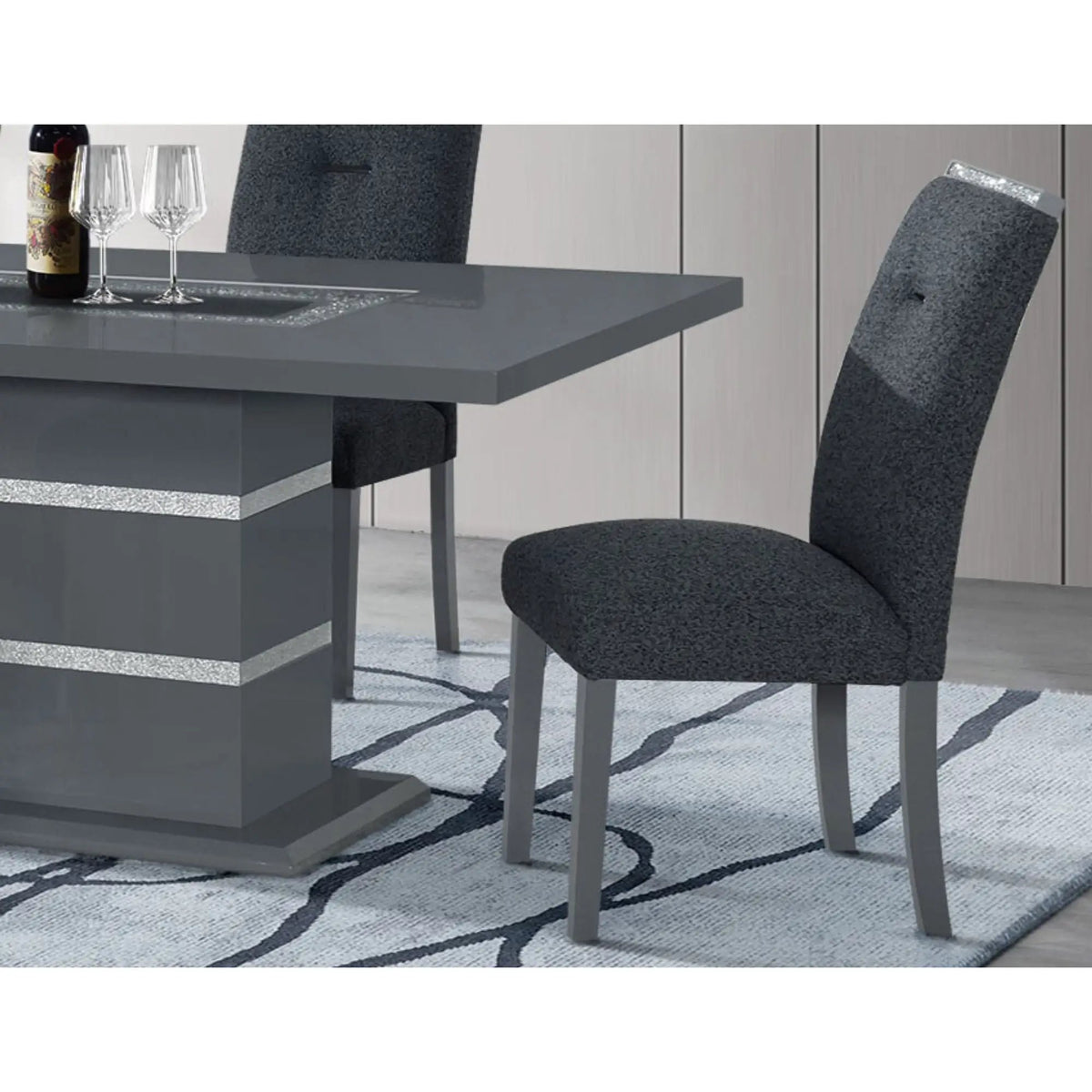 Ariya Dining Chair | Contemporary Style | Padded Fabric Seat | Solid Wood Construction