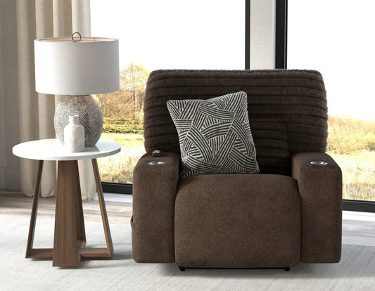Zen Power Recliner With CR3 Heat / Massage / Zero Gravity Reclining Chair | 46 x 40 x 43 in | Fabric | Chocolate
