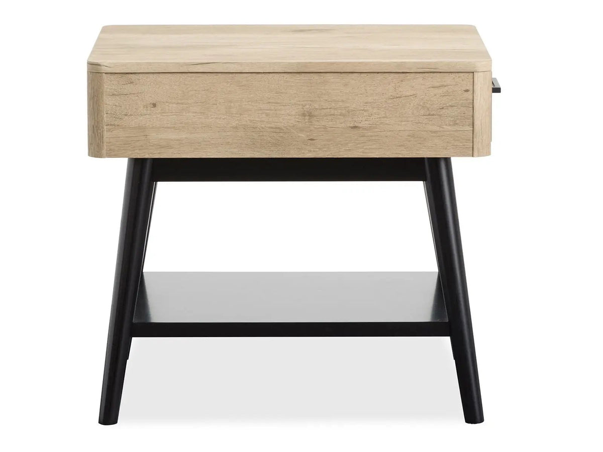 Fletcher Rectangular End Table | Driftwood Finish | Paper Veneer | Relaxed Modern Style