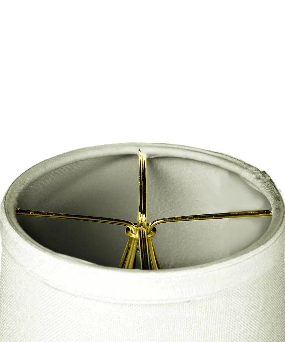Clip On Drum Lamp Shades | 6 By 5 Inch | Light Oatmeal Linen | Set Of 6