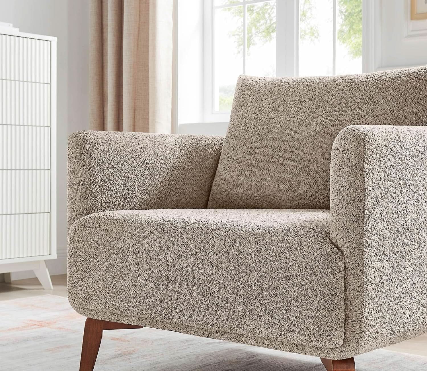 Oversized Camel Upholstered Accent Chair Living Room from PriceLows™